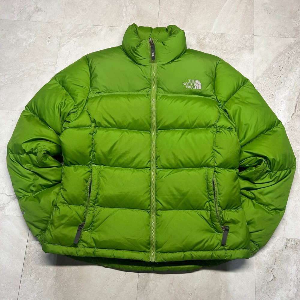 The North Face 1996 Nuptse Puffer Jacket Lime Green Womens Medium 700 Down Coat